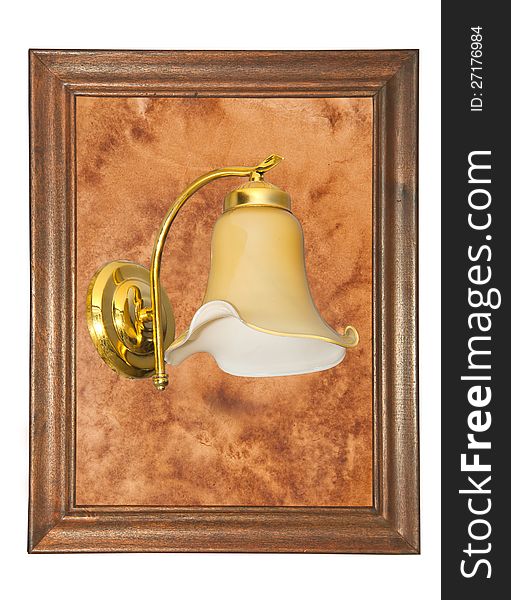 Old picture frame and contemporary lamps. Old picture frame and contemporary lamps.