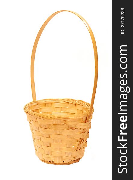 Empty basket on a white background