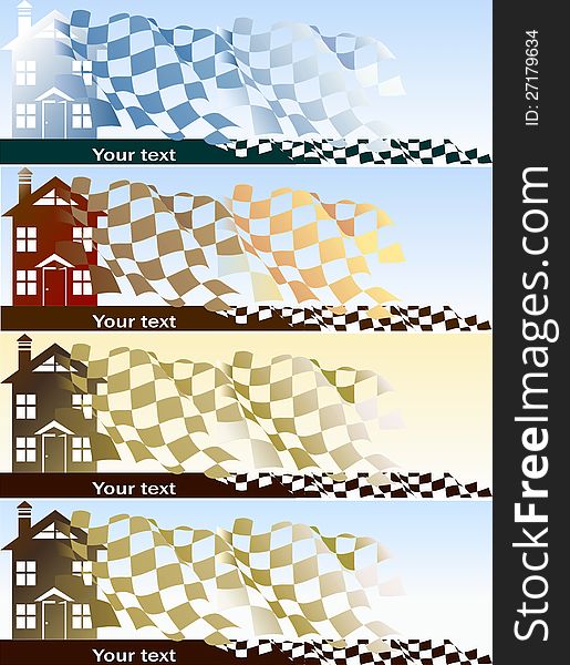 Home purchase banners set