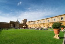 Belvedere Courtyard, Vatican Museum In Rome Royalty Free Stock Photo