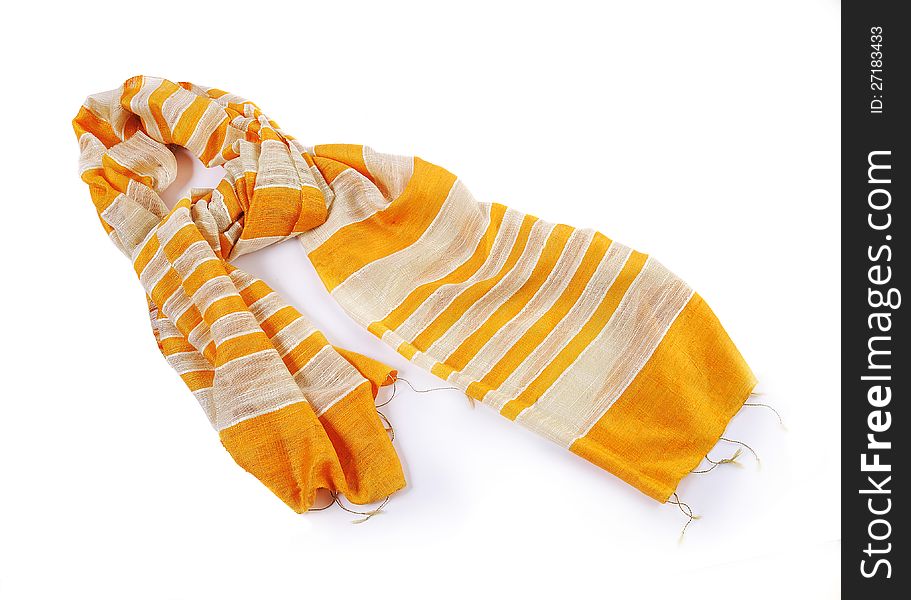 Close up with yellow scarf for cold season