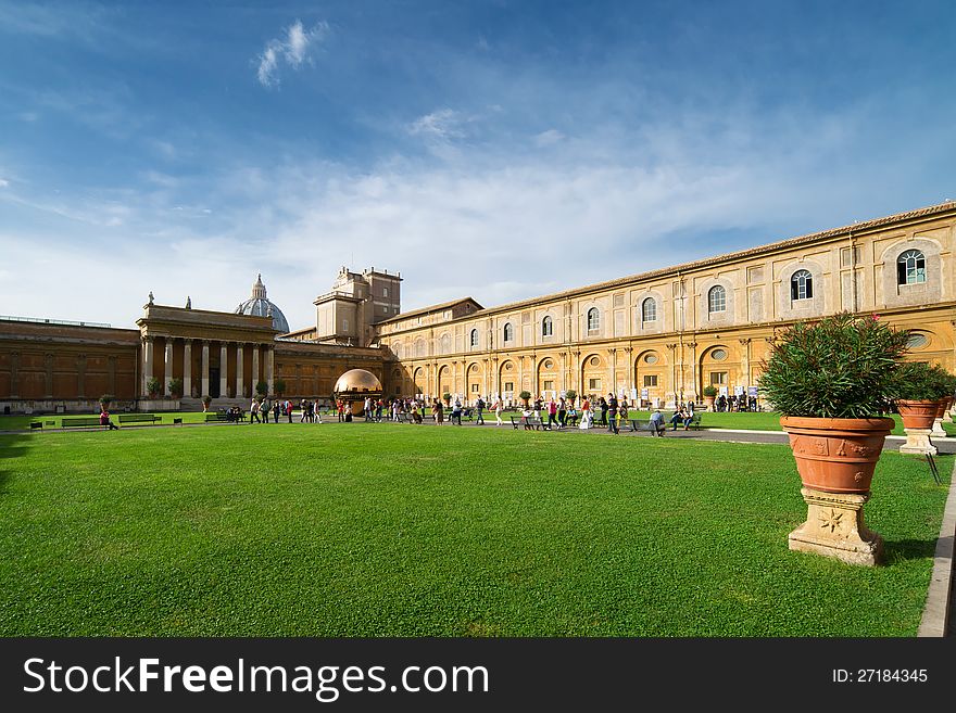 Belvedere Courtyard, Vatican Museum In Rome