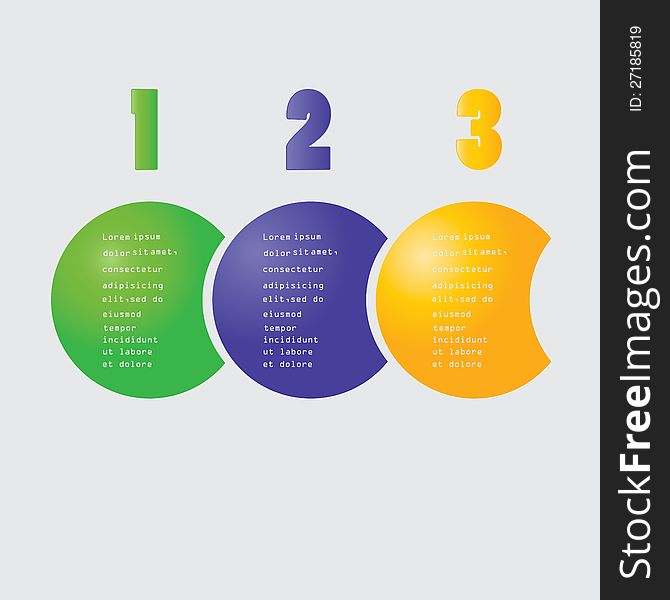 Vector set of colored ribbons for different sample options