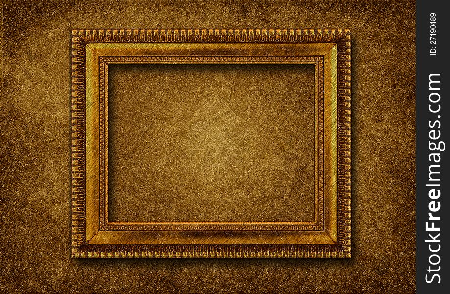 Vintage classical frame on victorian background with with space for  photo