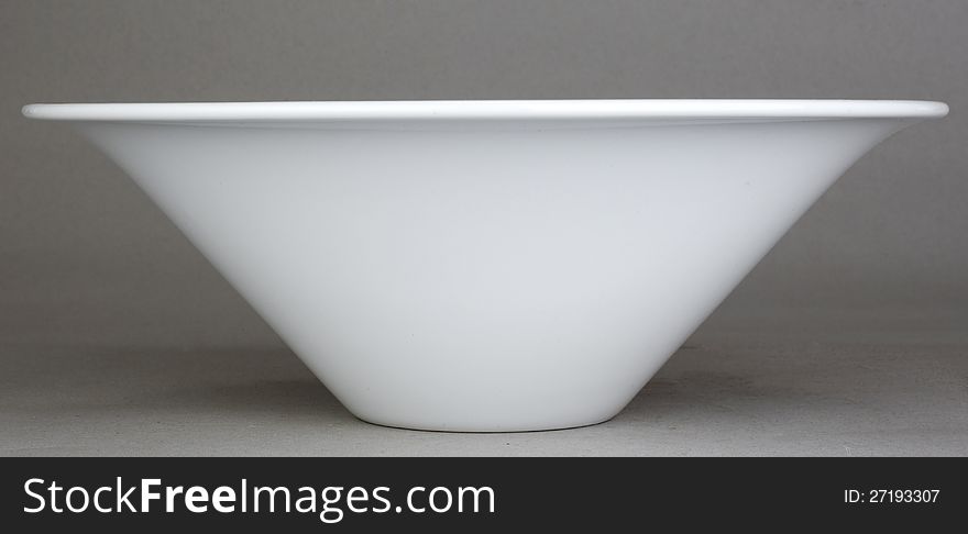 Ceramic Tableware on gray background