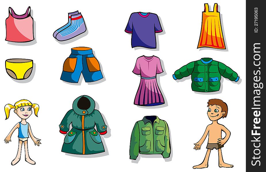 Set of children  clothes