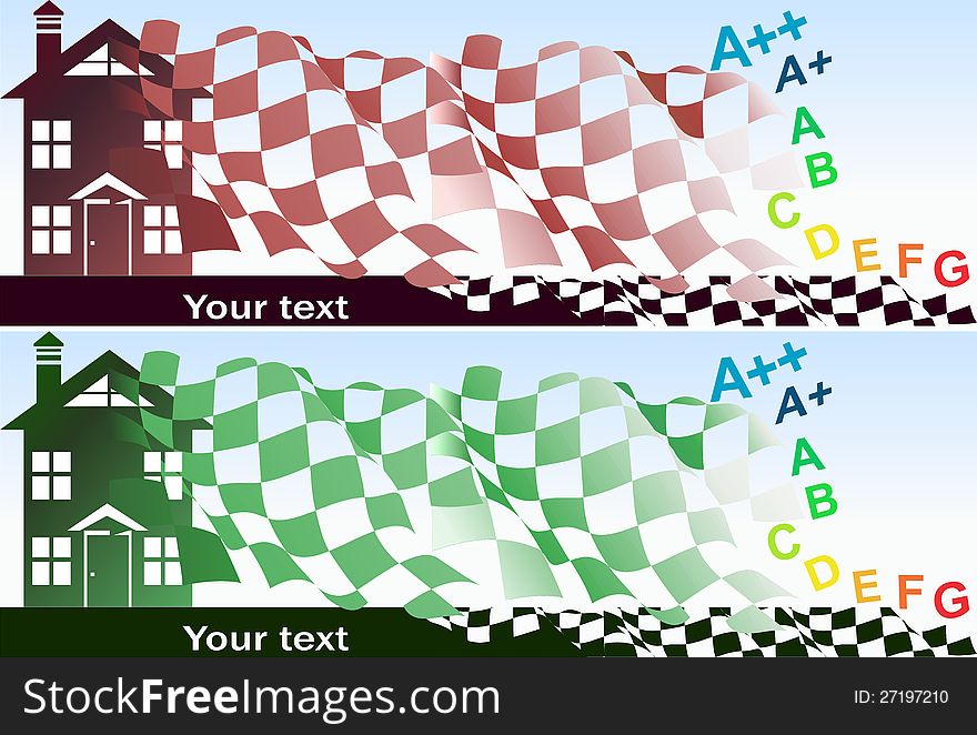 Logo-the energy efficiency of buildings. Logo-the energy efficiency of buildings