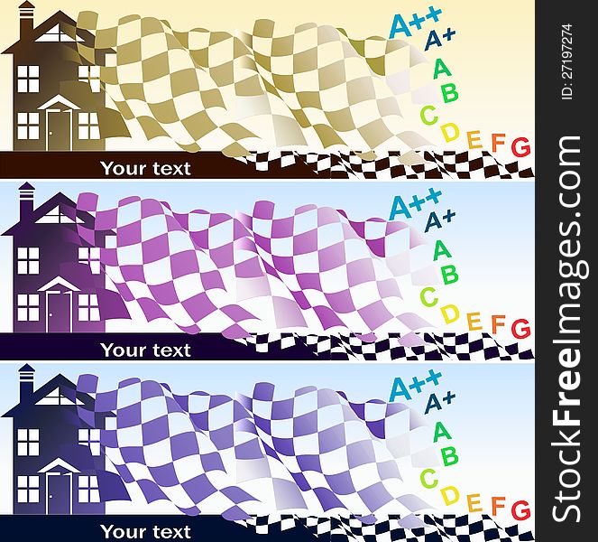 Logo-the energy efficiency of buildings. Logo-the energy efficiency of buildings