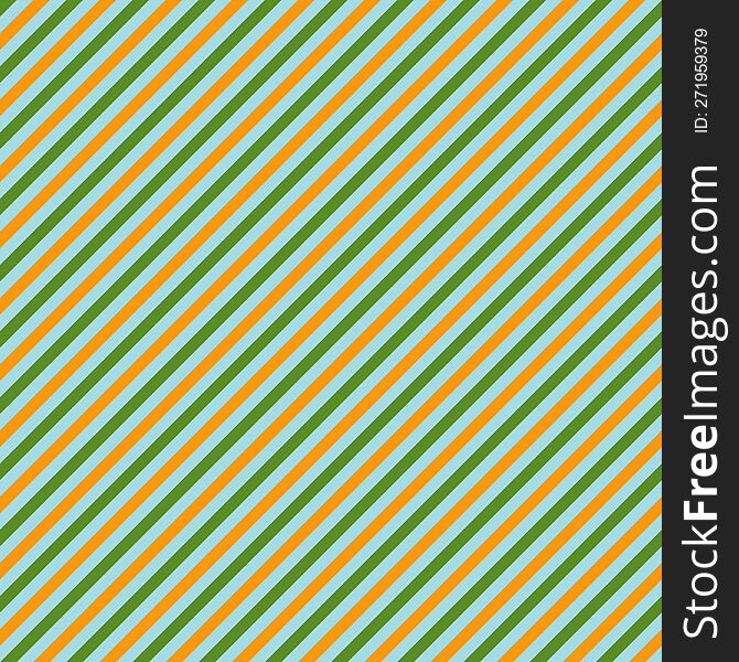 Blue, Orange , Green Diagonal Stripes Background