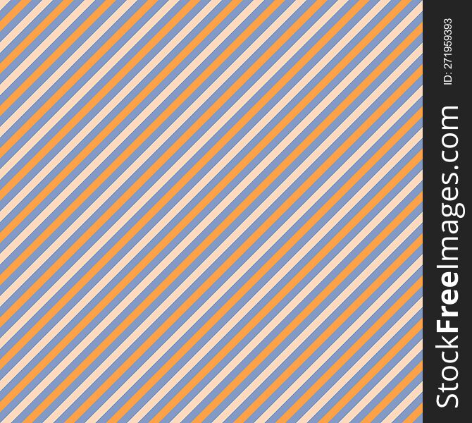 Blue, Orange  Diagonal Stripes Background