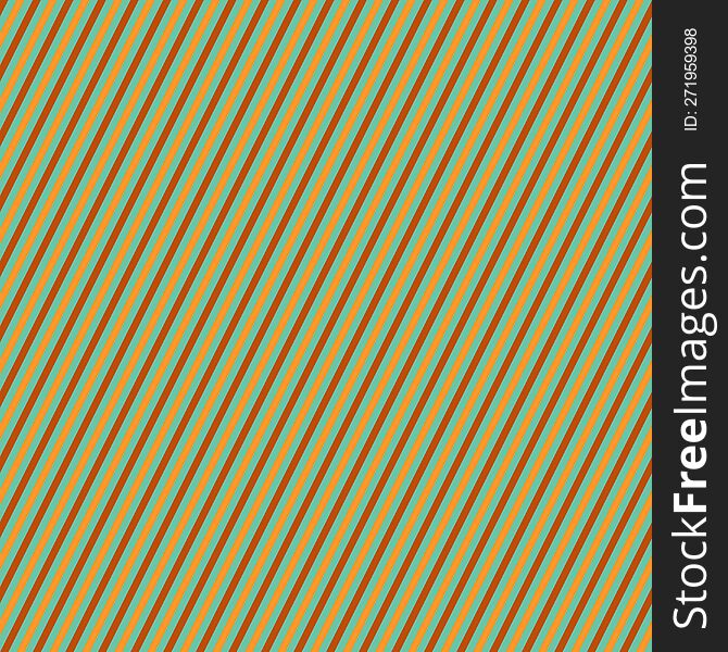 Green, orange and brown incline stripes background