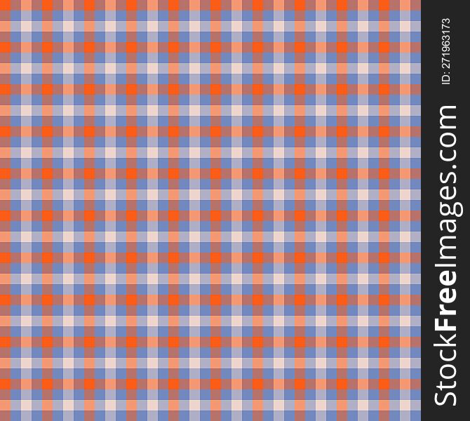 Orange and blue gingham backgrounds for tablecloth, skirt, napkin, paper