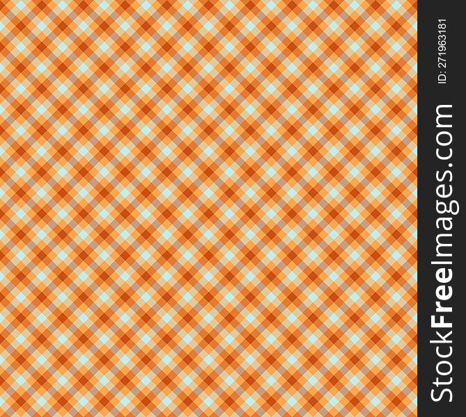 Orange and brown gingham backgrounds for tablecloth, skirt, napkin, paper