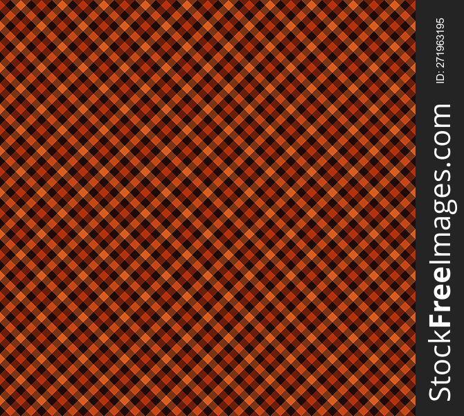 Orange and brown gingham backgrounds for tablecloth, skirt, napkin, paper