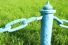 Fence And Green Grass Stock Photos