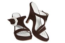 Shoes From Brown Suede Stock Image Shoes From Brown Suede Stock Image