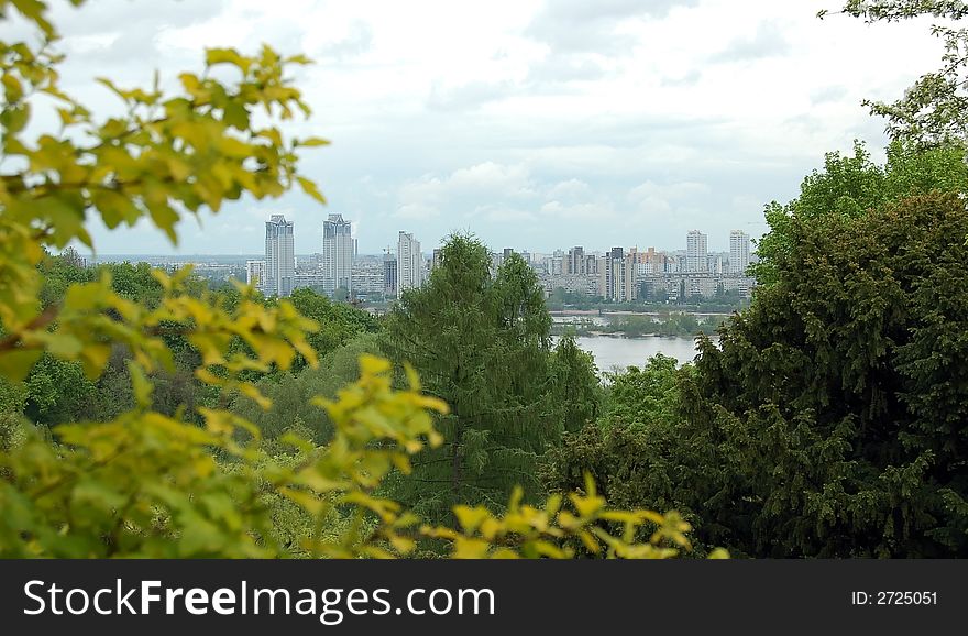 European city Kiev, springtime in botanical garden. European city Kiev, springtime in botanical garden