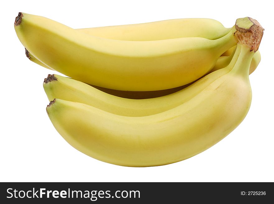 Bananas isolated over white background with clipping-path
