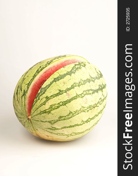 Fresh and juicy watermelon on the white