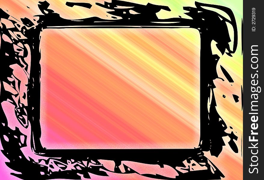 Pastel background with black frame as decoration
