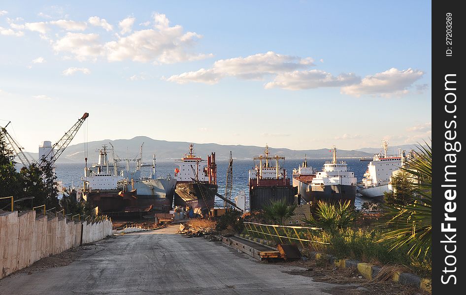 Ship scrapyard