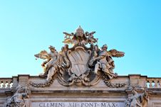 Detail Of The Building Top Of Fontana Di Trevi Royalty Free Stock Image Detail Of The Building Top Of Fontana Di Trevi Royalty Free Stock Image