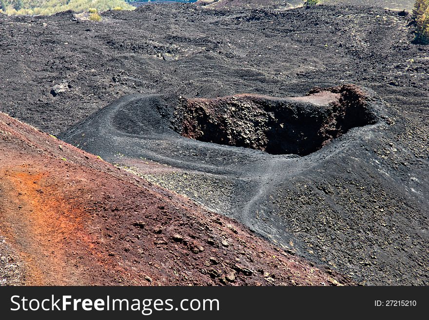 Etna volcano crater