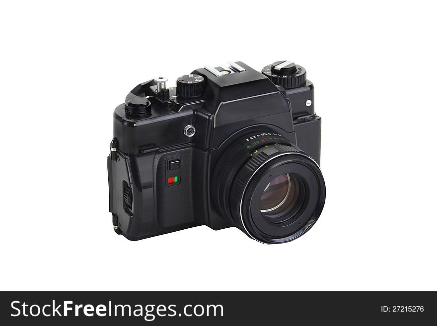 Old professional SLR photo camera to shoot on 35mm film. Old professional SLR photo camera to shoot on 35mm film