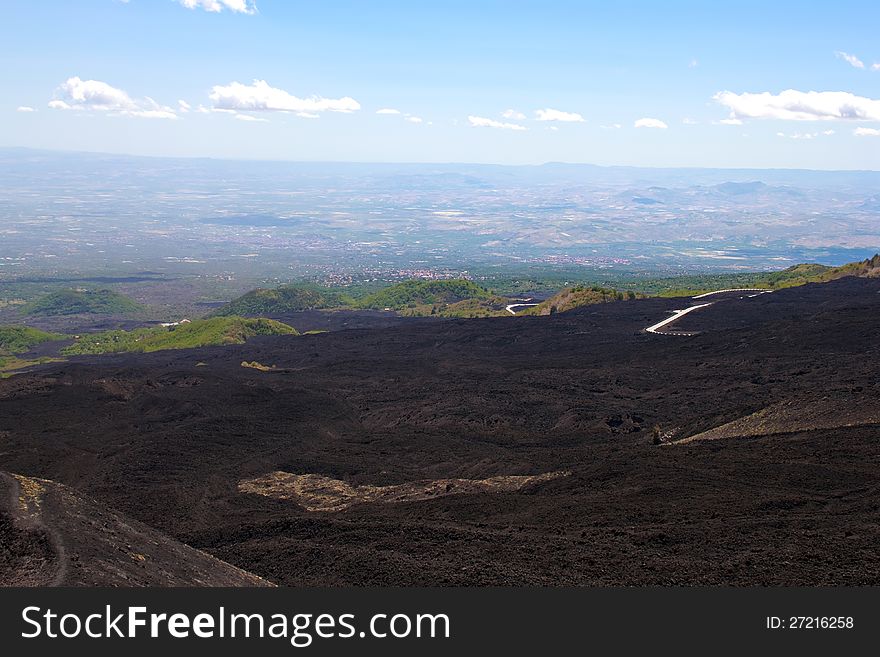 Top of the Etna volcano in Sicily