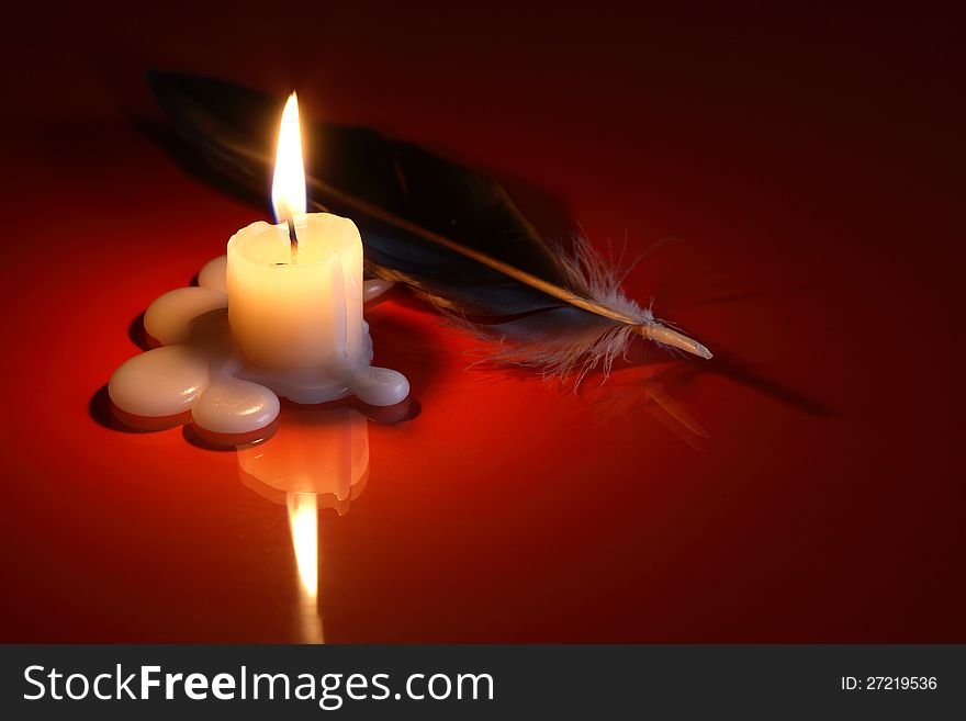 Quill Pen And Candle