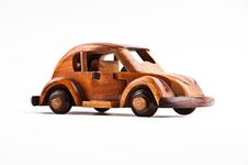 Retro Wooden Car Model Stock Images