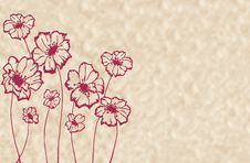 Stylized Maroon Flowers Stock Photos Stylized Maroon Flowers Stock Photos