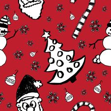 Hand Drawn Seamless Christmas Pattern Royalty Free Stock Photo Hand Drawn Seamless Christmas Pattern Royalty Free Stock Photo