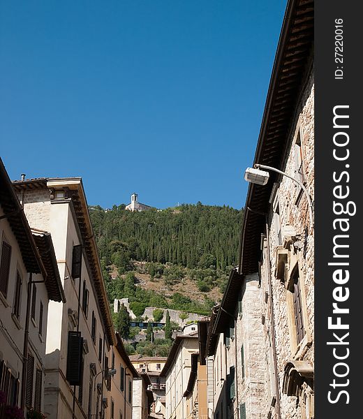 Street of Gubbio in Italy. Street of Gubbio in Italy