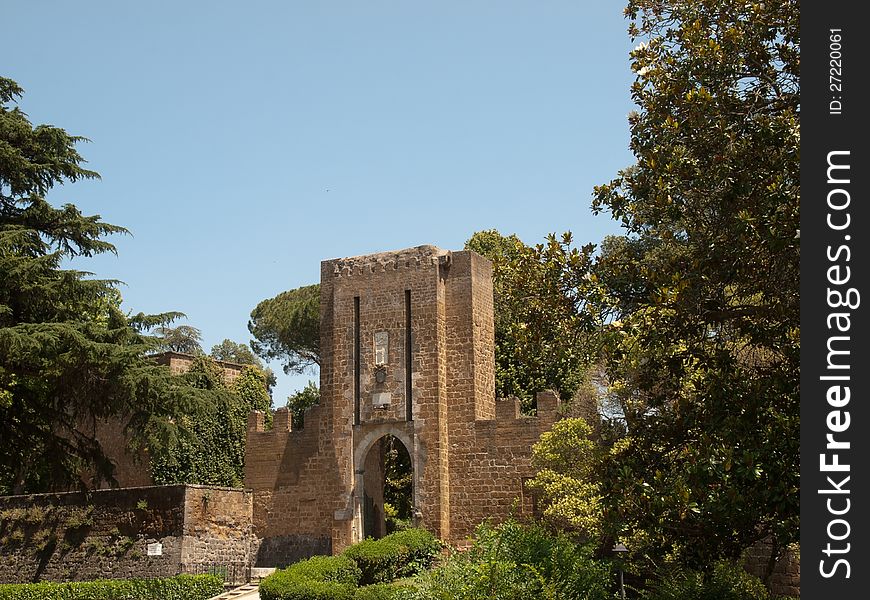 Old city walls in Orvieto. Old city walls in Orvieto