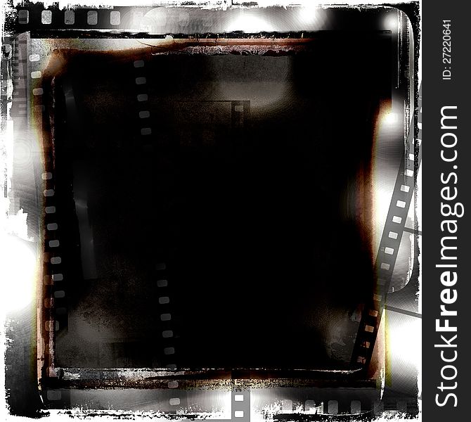Filmstrips grunge frame for your next project