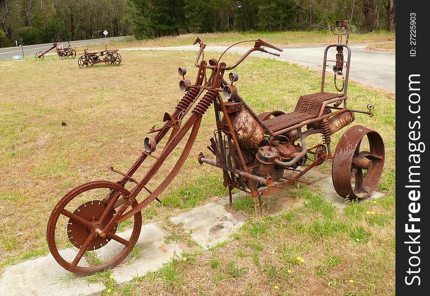 Amusing and rusty model of trike. Western Australia, near Albany. Amusing and rusty model of trike. Western Australia, near Albany.