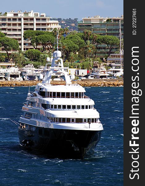 Private cruise anchored in Cannes; France. Private cruise anchored in Cannes; France.