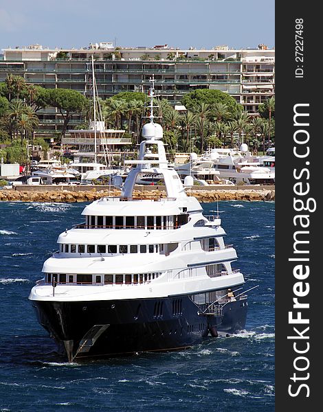 Private cruise anchored in Cannes; France. Private cruise anchored in Cannes; France.