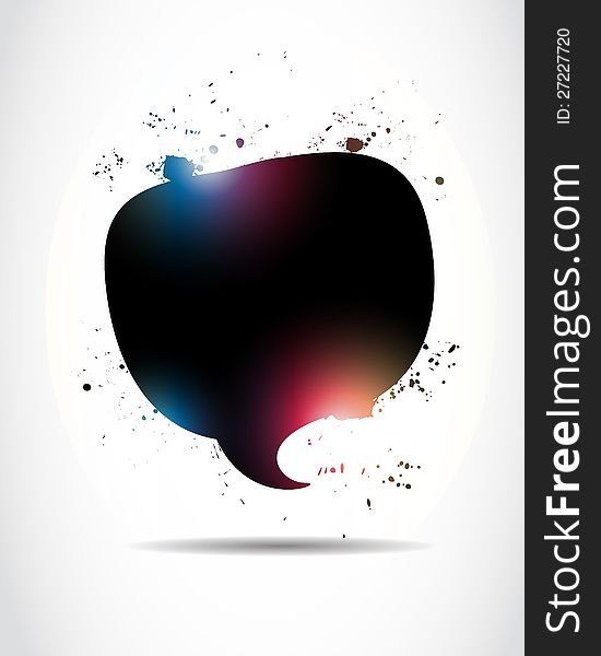 Abstract shiny grunge speech bubble. Abstract shiny grunge speech bubble