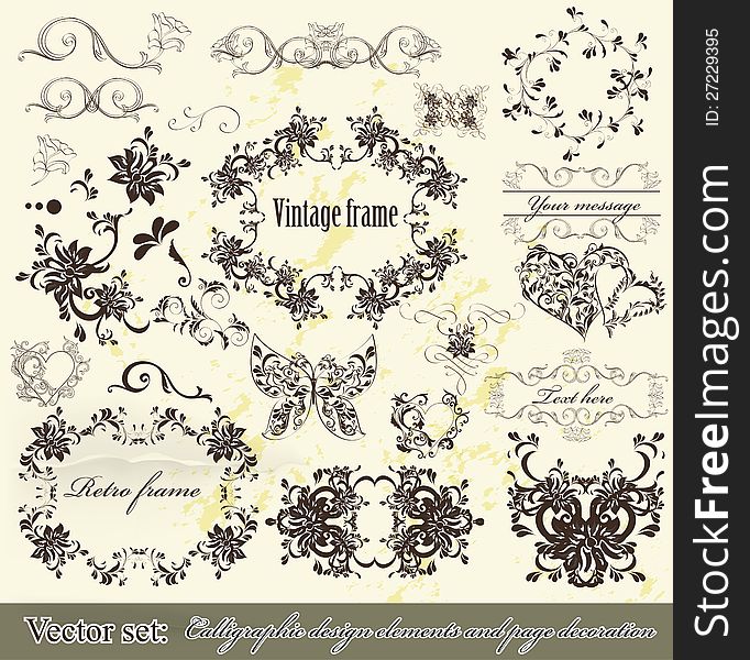 Calligraphic Design Elements And Page Decoration