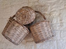 Wattled Baskets Stock Image