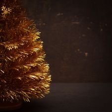 Golden Christmas Tree Stock Photo Golden Christmas Tree Stock Photo