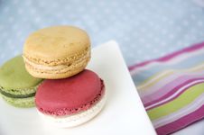 Sweet Macarons On Colorful Background Stock Images Sweet Macarons On Colorful Background Stock Images