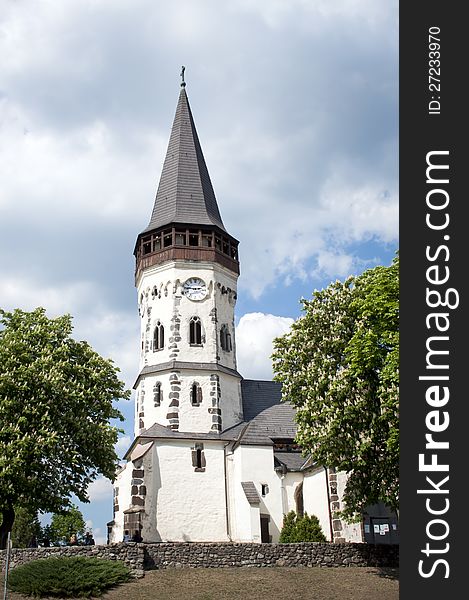 Very old white Church in Europe. Very old white Church in Europe