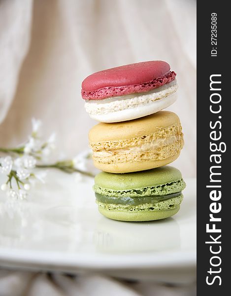 Macarons With Sweet Background