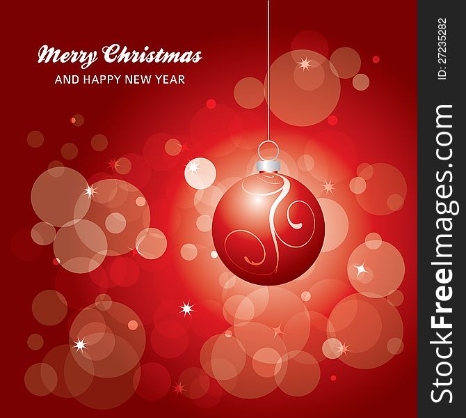 Christmas card background, vector illustration