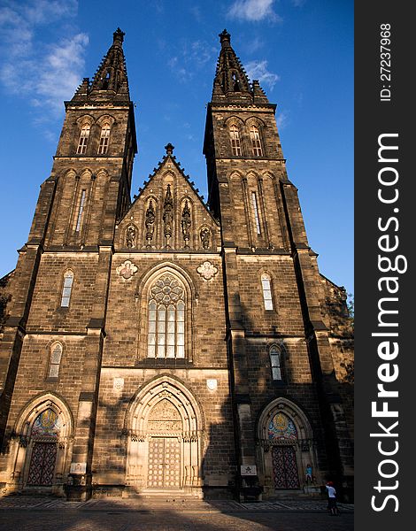 Church of st peter and st paul in vysehrad castle in prague