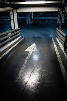 Parking Garage In Basement, Underground Interior Stock Photos Parking Garage In Basement, Underground Interior Stock Photos