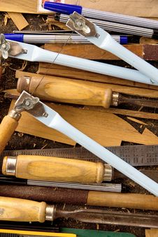 Tools-woodcraft Background Stock Image